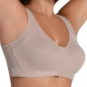 Leonisa Women's Back Support Posture Corrector Wireless Bra, Light Beige, 32C